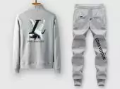 ensemble jogging louis vuitton 2020 tracksuit logo 2piece m-6xl tz8868 gris